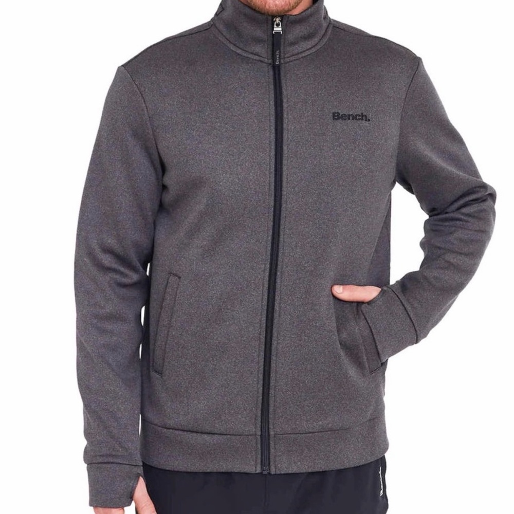 Bench Men's Charcoal Zip-Up Sweater